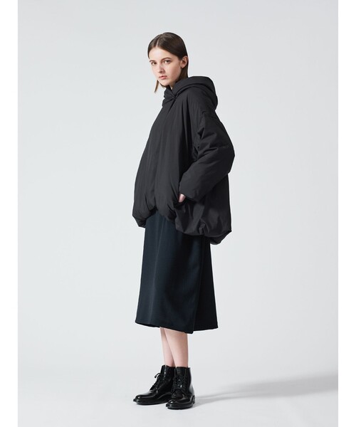 ミズイロインド　ダウンブルゾン　未使用 mizuiro ind ワイドジップダウンブルゾン ¥58,740 BLACK mizuiro ind