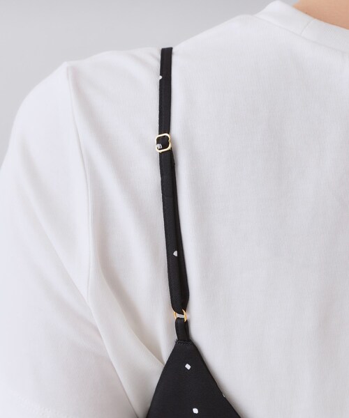 OPAQUE.CLIP（オペークドットクリップ）の「ランダムドット サテンキャミワンピース【洗濯機洗い可】（ワンピース・レディース・ブラック系/ベージュ系・38/40）」の13枚目の写真