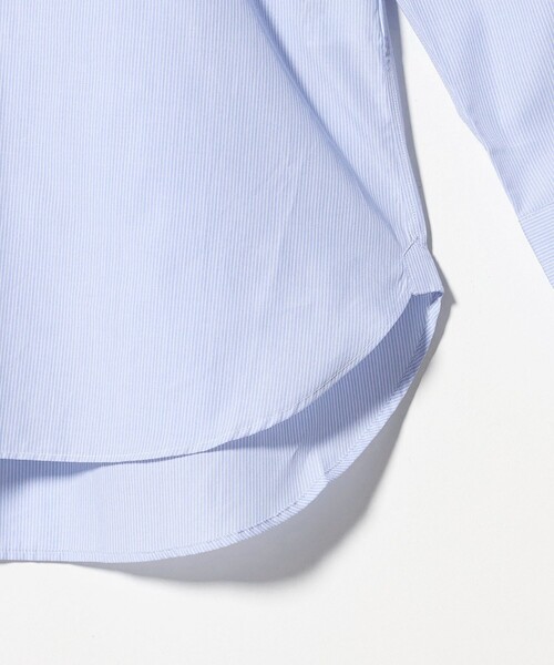 UNITED ARROWS(ユナイテッドアローズ)の「ALBINI ピンストライプ ラウンド レギュラーカラーシャツ(ビジネスシャツ・メンズ・ライトブルー・38cm/39cm/40cm/41cm)」の6枚目の写真