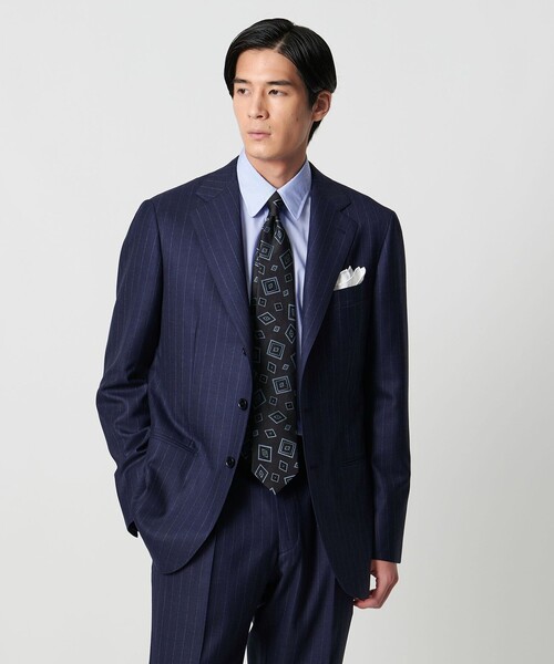 UNITED ARROWS(ユナイテッドアローズ)の「ALBINI ピンストライプ ラウンド レギュラーカラーシャツ(ビジネスシャツ・メンズ・ライトブルー・38cm/39cm/40cm/41cm)」の11枚目の写真