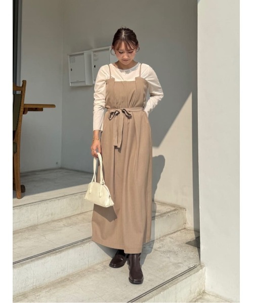 タックデザインキャミソールワンピース（ワンピース）｜titivate