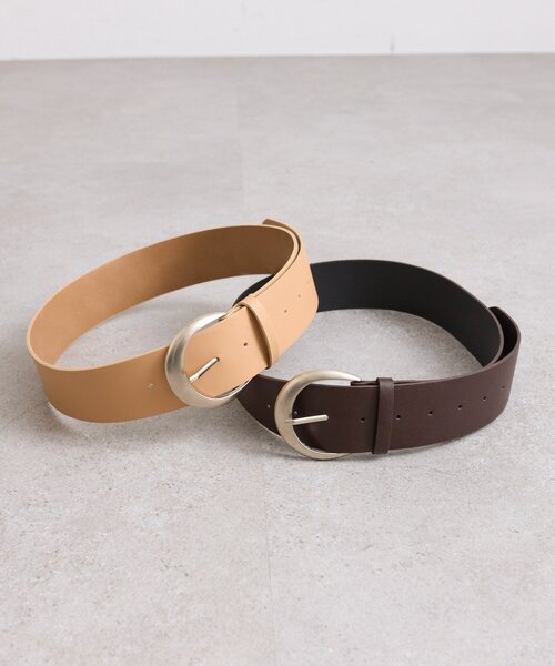 ラウンドバックルワイドベルト（ベルト）｜mystic（ミスティック）の