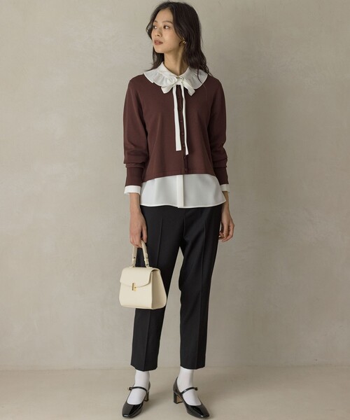 組曲（クミキョク）の「ボウタイ付きフリルカラー ブラウス（シャツ/ブラウス・レディース・アイボリー系・2/3）」の7枚目の写真