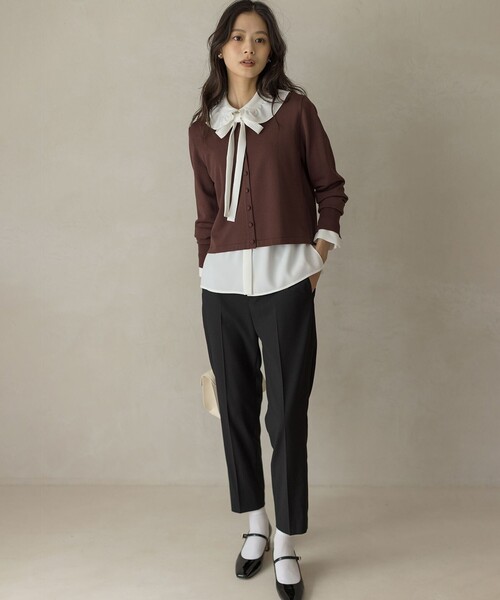 組曲（クミキョク）の「ボウタイ付きフリルカラー ブラウス（シャツ/ブラウス・レディース・アイボリー系・2/3）」の8枚目の写真