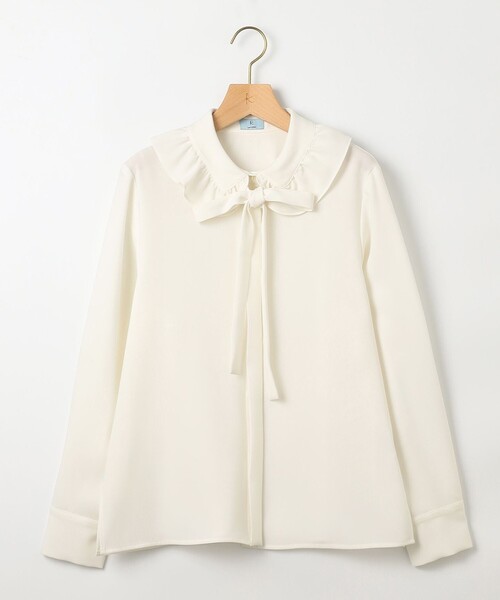 組曲（クミキョク）の「ボウタイ付きフリルカラー ブラウス（シャツ/ブラウス・レディース・アイボリー系・2/3）」の20枚目の写真
