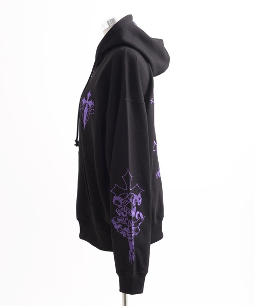 REFLEM レフレム クロス刺繍ZIPパーカー REFLEM/レフレム』クロス刺繍ZIPパーカー/ジップアップパーカー