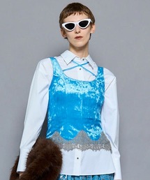 MAISON SPECIAL | Hem Lace Velvet Tank Top/ヘムレースベロアタンクトップ■セットアップ対応■(タンクトップ)