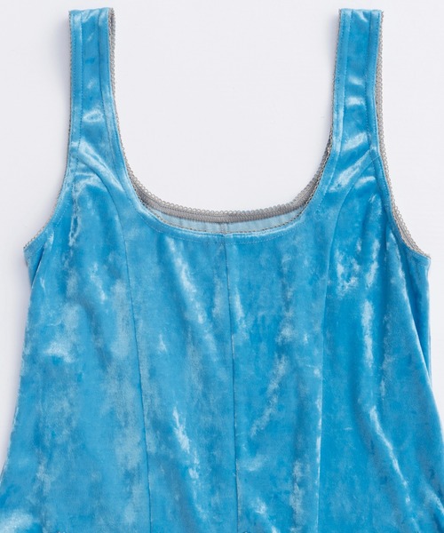 MAISON SPECIAL（メゾンスペシャル）の「Hem Lace Velvet Tank Top/ヘムレースベロアタンクトップ■セットアップ対応■（タンクトップ・レディース・ブラウン/ブラック/ブルー・FREE）」の19枚目の写真