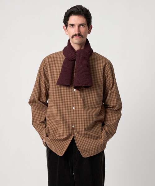 Steven Alan＞ 60 シック チェック オープンカラー シャツ