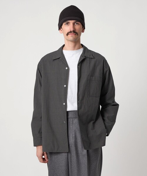 セール】＜Steven Alan＞ 60 シック チェック オープンカラー シャツ