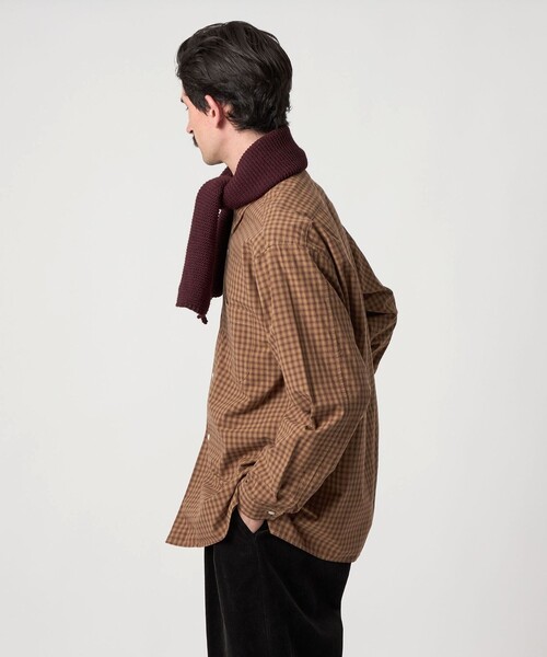 Steven Alan(スティーブンアラン)の「<Steven Alan> 60 シック チェック オープンカラー シャツ(シャツ/ブラウス・メンズ・ブラウン/ブラック・S/M/L/XL)」の10枚目の写真