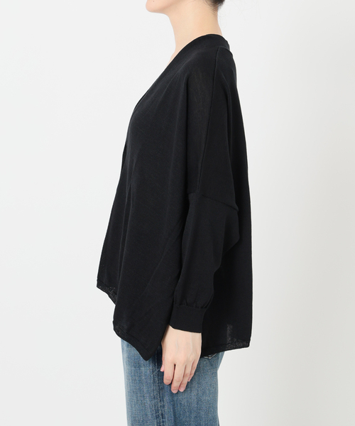 Spick & Span（スピックアンドスパン）の「コットンオーバーサイズカーディガン（カーディガン/ボレロ・レディース・ブラック/ブラウン・FREE）」の17枚目の写真