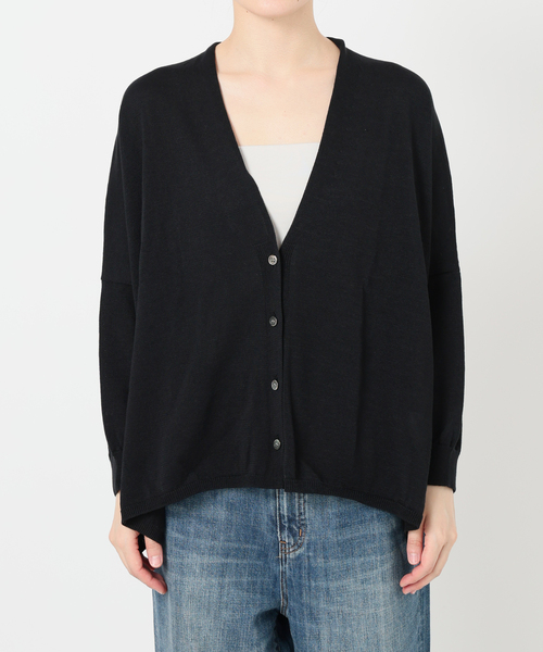 Spick & Span（スピックアンドスパン）の「コットンオーバーサイズカーディガン（カーディガン/ボレロ・レディース・ブラック/ブラウン・FREE）」の22枚目の写真