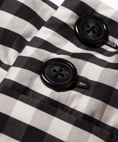 CAROLINA GLASER（カロリナ グレイサー）の「ギンガムチェック ブルゾン（ブルゾン・レディース・ブラック・ONE SIZE）」の6枚目の写真