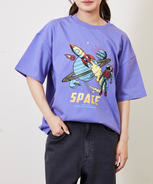 Fluffy BROTHERS(フラッフィーブラザーズ)の「プリントTシャツ(大人サイズ)(Tシャツ/カットソー・メンズ・ベージュ/ネイビー/パープル/ブラック・M/L/XL)」の5枚目の写真