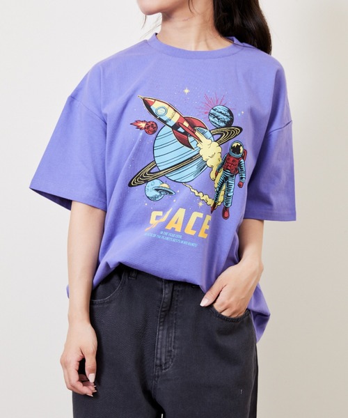 Fluffy BROTHERS(フラッフィーブラザーズ)の「プリントTシャツ(大人サイズ)(Tシャツ/カットソー・メンズ・ベージュ/ネイビー/パープル/ブラック・M/L/XL)」の17枚目の写真