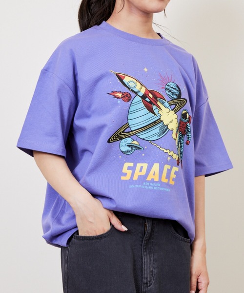 Fluffy BROTHERS(フラッフィーブラザーズ)の「プリントTシャツ(大人サイズ)(Tシャツ/カットソー・メンズ・ベージュ/ネイビー/パープル/ブラック・M/L/XL)」の18枚目の写真