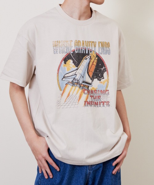 Fluffy BROTHERS(フラッフィーブラザーズ)の「プリントTシャツ(大人サイズ)(Tシャツ/カットソー・メンズ・ベージュ/ネイビー/パープル/ブラック・M/L/XL)」の21枚目の写真