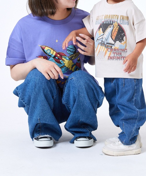 Fluffy BROTHERS(フラッフィーブラザーズ)の「プリントTシャツ(大人サイズ)(Tシャツ/カットソー・メンズ・ベージュ/ネイビー/パープル/ブラック・M/L/XL)」の13枚目の写真