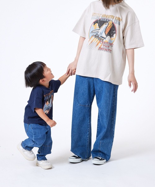 Fluffy BROTHERS(フラッフィーブラザーズ)の「プリントTシャツ(大人サイズ)(Tシャツ/カットソー・メンズ・ベージュ/ネイビー/パープル/ブラック・M/L/XL)」の12枚目の写真