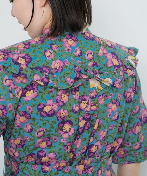 I am I in fact...（アイアムアイインファクト）の「●Arctic Flower フリルスカーフ（付け襟・レディース・グリーン/チャコールグレー・FREE）」の15枚目の写真