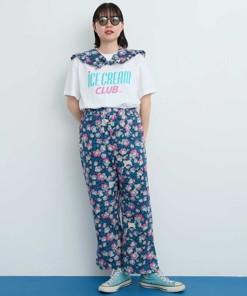 I am I in fact...（アイアムアイインファクト）の「●Arctic Flower フリルスカーフ（付け襟・レディース・グリーン/チャコールグレー・FREE）」の10枚目の写真