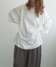 シルケット天竺ワイドステッチTシャツ