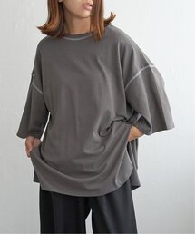 シルケット天竺ワイドステッチTシャツ