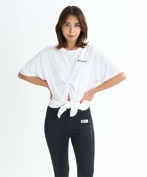 ROXY(ロキシー)の「ALL IS WELL TEE/ロキシー水陸両用速乾UVケアスリットデザイン2WAY半袖Tシャツ(水着)(Tシャツ/カットソー・レディース・ピンク/ホワイト/ブラック・LARGE/MEDIUM/SMALL)」の5枚目の写真