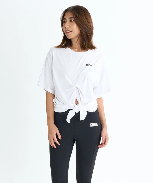ROXY(ロキシー)の「ALL IS WELL TEE/ロキシー水陸両用速乾UVケアスリットデザイン2WAY半袖Tシャツ(水着)(Tシャツ/カットソー・レディース・ピンク/ホワイト/ブラック・LARGE/MEDIUM/SMALL)」の9枚目の写真