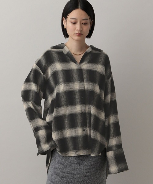 【10/13まで限定価格】チェックシャツ/アパートバイローリーズ オンブレチェックシャツ（シャツ/ブラウス）｜A part by