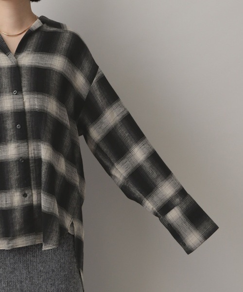 オンブレチェックシャツ（シャツ/ブラウス）｜A part by（アパートバイ