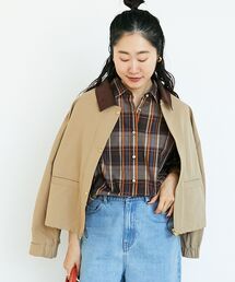 le.coeur blanc | グログラン配色ジャケット(その他アウター)