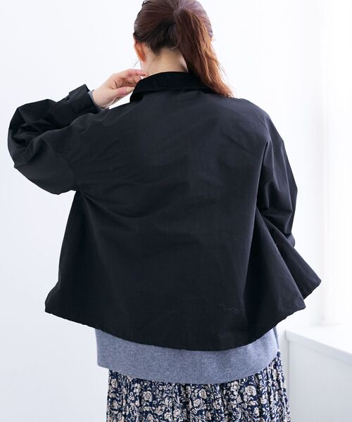 le.coeur blanc(ルクールブラン)の「グログラン配色ジャケット(その他アウター・レディース・ブラック/ベージュ/カーキオリーブ・38)」の7枚目の写真