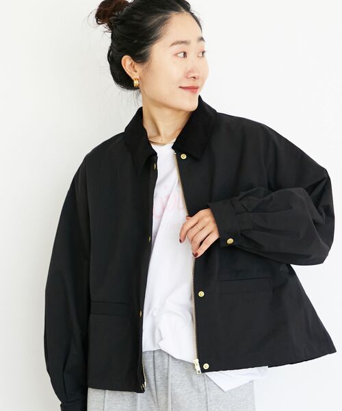 le.coeur blanc(ルクールブラン)の「グログラン配色ジャケット(その他アウター・レディース・ブラック/ベージュ/カーキオリーブ・38)」の14枚目の写真