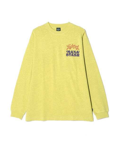 MANASTASH(マナスタッシュ)の「MANASTASH/マナスタッシュ/HEMP L/S TEE LAY A FIRE(Tシャツ/カットソー・メンズ・ブラック/その他7/ホワイト・S/L/XL/M)」の6枚目の写真