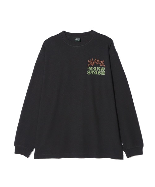 MANASTASH(マナスタッシュ)の「MANASTASH/マナスタッシュ/HEMP L/S TEE LAY A FIRE(Tシャツ/カットソー・メンズ・ブラック/その他7/ホワイト・S/L/XL/M)」の4枚目の写真