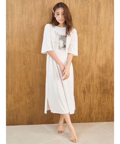SNIDEL  カシュクールワンピース　パジャマ スナイデルホーム ニットカシュクールワンピース パジャマ