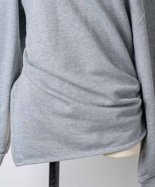 セール】アシンメトリースウェットトップス（Tシャツ/カットソー