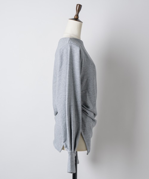 VIOLETTA（ヴィオレッタ）の「アシンメトリースウェットトップス（Tシャツ/カットソー・レディース・ブラック/グレー・FREE）」の22枚目の写真