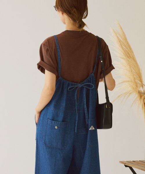 GEVACO（ゲバコ）の「【GEVACO】デニムキャミサロペット（サロペット/オーバーオール・レディース・ブラック/ブルー・ONE SIZE）」の3枚目の写真