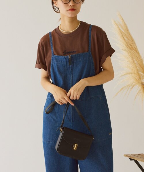 GEVACO（ゲバコ）の「【GEVACO】デニムキャミサロペット（サロペット/オーバーオール・レディース・ブラック/ブルー・ONE SIZE）」の4枚目の写真