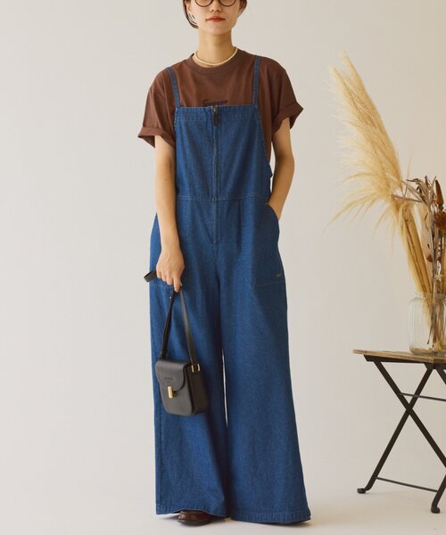 GEVACO（ゲバコ）の「【GEVACO】デニムキャミサロペット（サロペット/オーバーオール・レディース・ブラック/ブルー・ONE SIZE）」の5枚目の写真