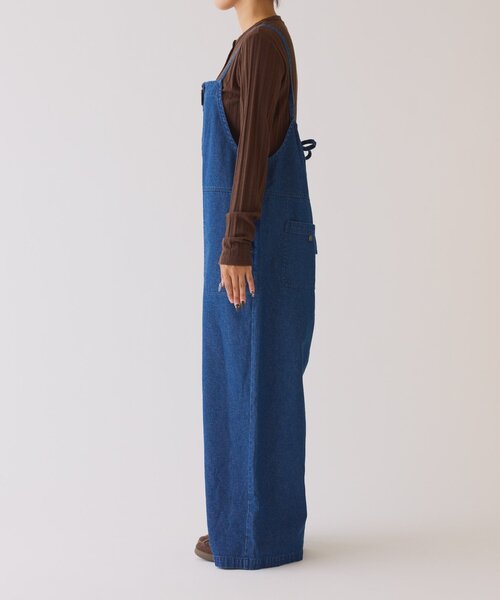 GEVACO（ゲバコ）の「【GEVACO】デニムキャミサロペット（サロペット/オーバーオール・レディース・ブラック/ブルー・ONE SIZE）」の12枚目の写真