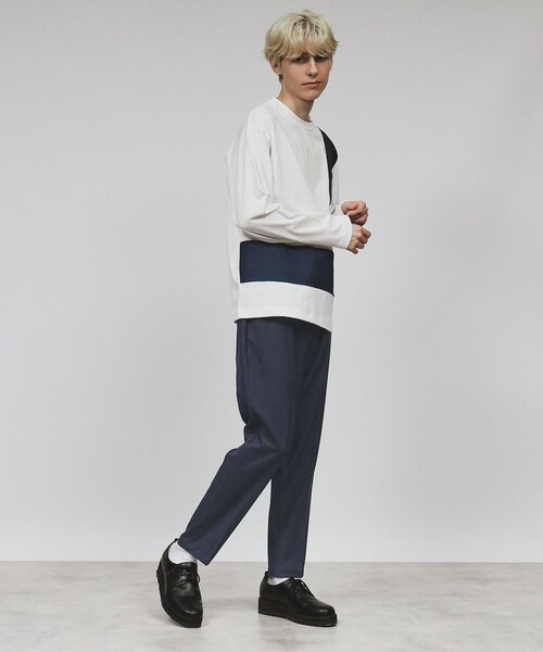 tk.TAKEO KIKUCHI（ティーケータケオキクチ）の「【ONOFF兼用】スマートスラックスパンツ（その他パンツ・メンズ・ベージュ/ブルー系その他/ブラック/グレー・01/02/03/04）」の15枚目の写真