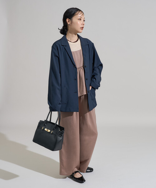 FREAK'S STORE（フリークスストア）の「【3点セットアイテム～トリオットシリーズ～】ビスチェ セットアップ ジャケット セット 限定展開（セットアップ・レディース・ライトグレー/ネイビー/ブラウン/インディゴブルー・SMALL/MEDIUM）」の5枚目の写真