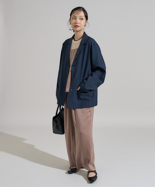 FREAK'S STORE（フリークスストア）の「【3点セットアイテム～トリオットシリーズ～】ビスチェ セットアップ ジャケット セット 限定展開（セットアップ・レディース・ライトグレー/ネイビー/ブラウン/インディゴブルー・SMALL/MEDIUM）」の7枚目の写真