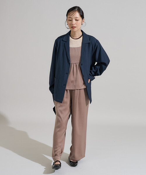 FREAK'S STORE（フリークスストア）の「【3点セットアイテム～トリオットシリーズ～】ビスチェ セットアップ ジャケット セット 限定展開（セットアップ・レディース・ライトグレー/ネイビー/ブラウン/インディゴブルー・SMALL/MEDIUM）」の10枚目の写真