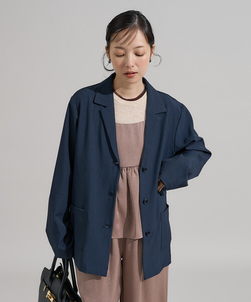 FREAK'S STORE（フリークスストア）の「【3点セットアイテム～トリオットシリーズ～】ビスチェ セットアップ ジャケット セット 限定展開（セットアップ・レディース・ライトグレー/ネイビー/ブラウン/インディゴブルー・SMALL/MEDIUM）」の11枚目の写真