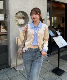 Another Branch olive des olive | 【れみ@re.__mi23セレクト】フリルドッキングカーディガン(ニット/セーター)